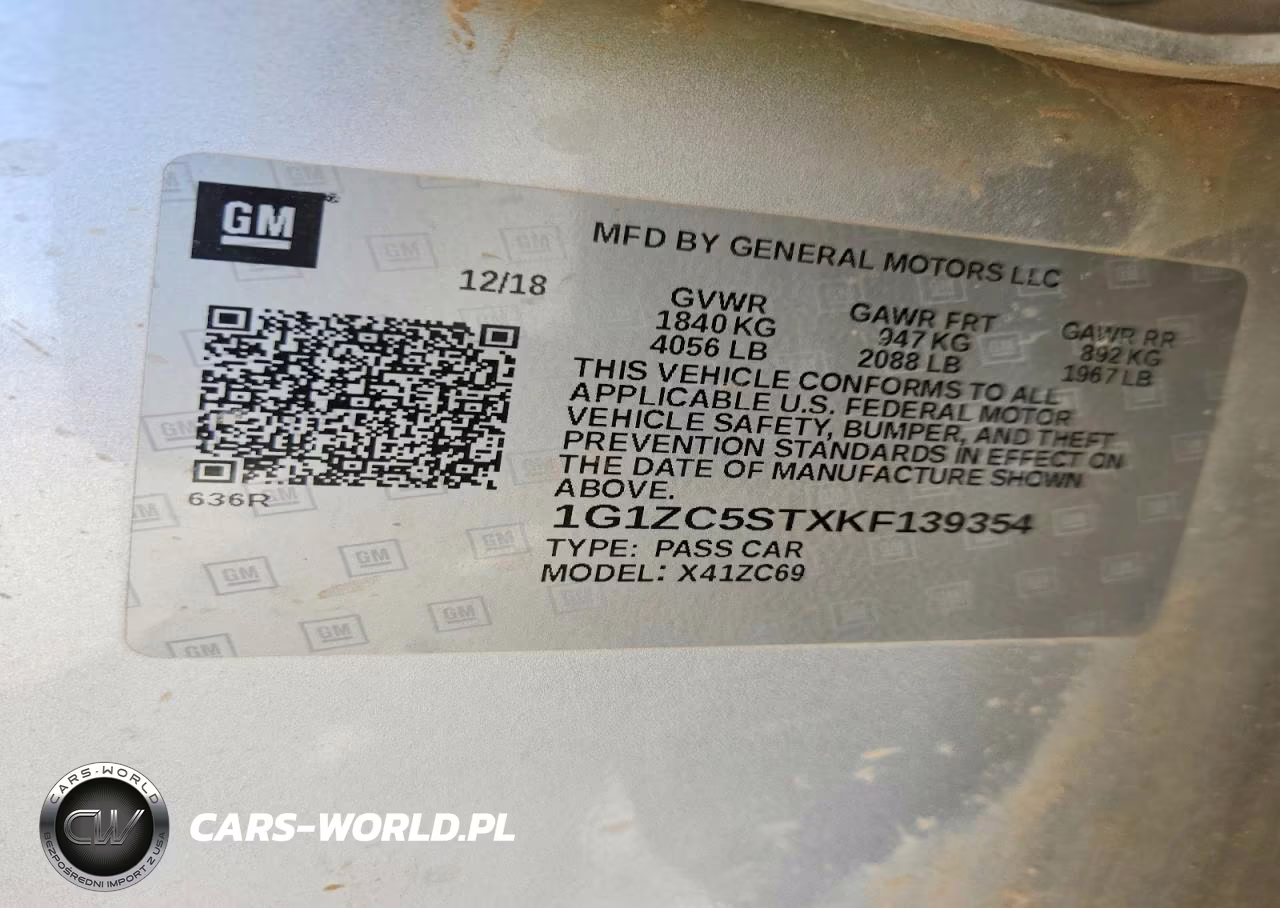 2019 Chevrolet Malibu Ls VIN:1G1ZC5STXKF139354 - 12