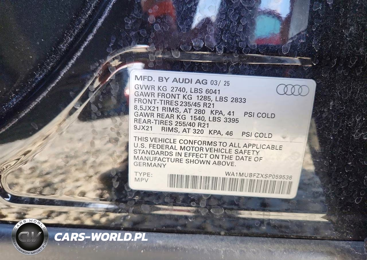 2025 Audi Q4 E-Tron Prestige VIN:WA1MUBFZXSP059536 - 13