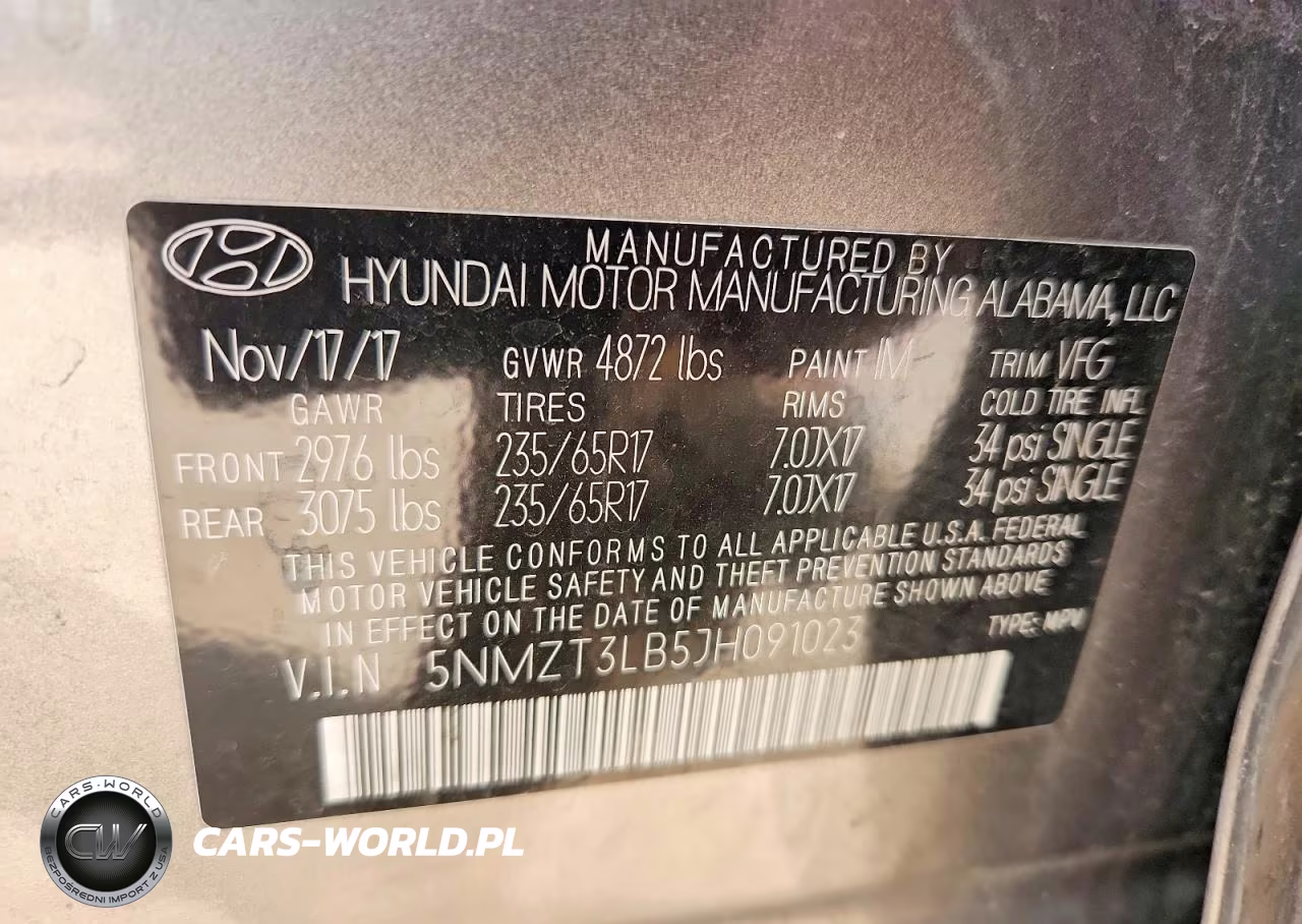 2018 Hyundai Santa Fe Sport 2.4L VIN:5NMZT3LB5JH091023 - 13