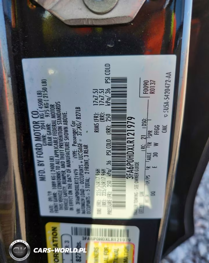2020 Ford Fusion Se VIN:3FA6P0HDXLR121979 - 12