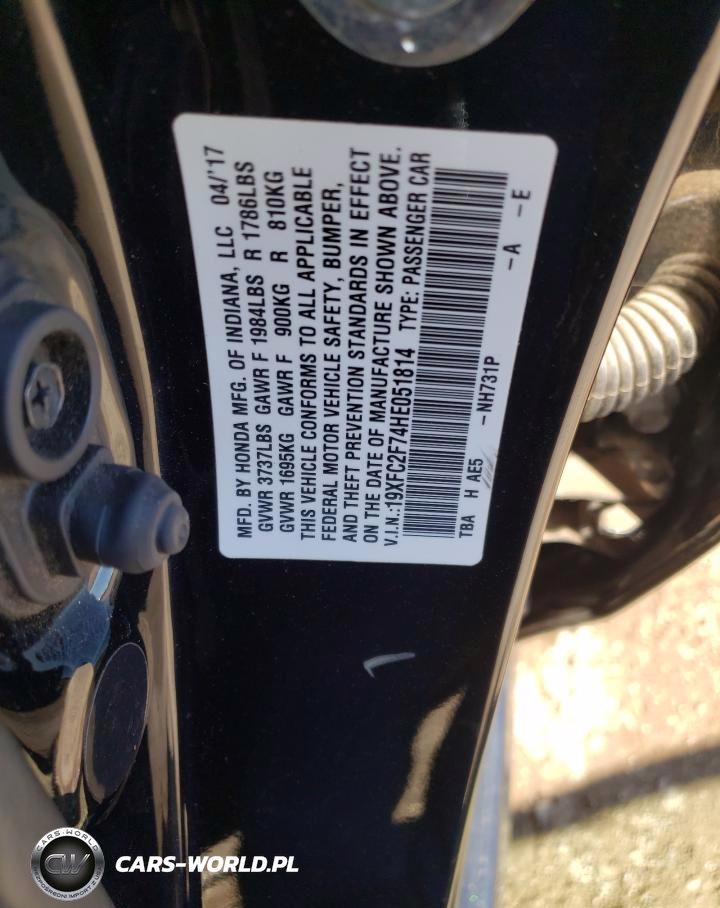HONDA CIVIC EX VIN:19XFC2F74HE051814 - 12