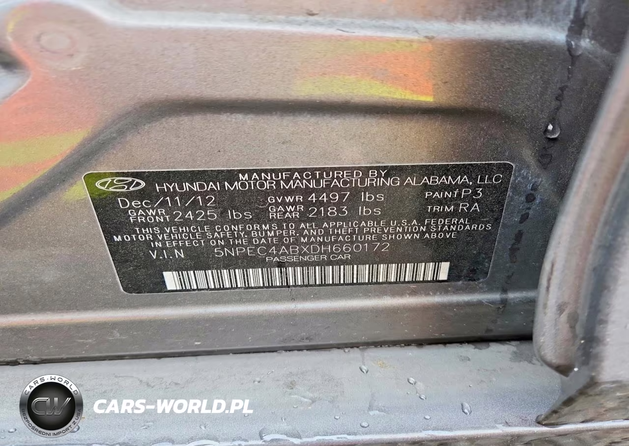 2013 Hyundai Sonata Limited 2.0T VIN:5NPEC4ABXDH660172 - 12