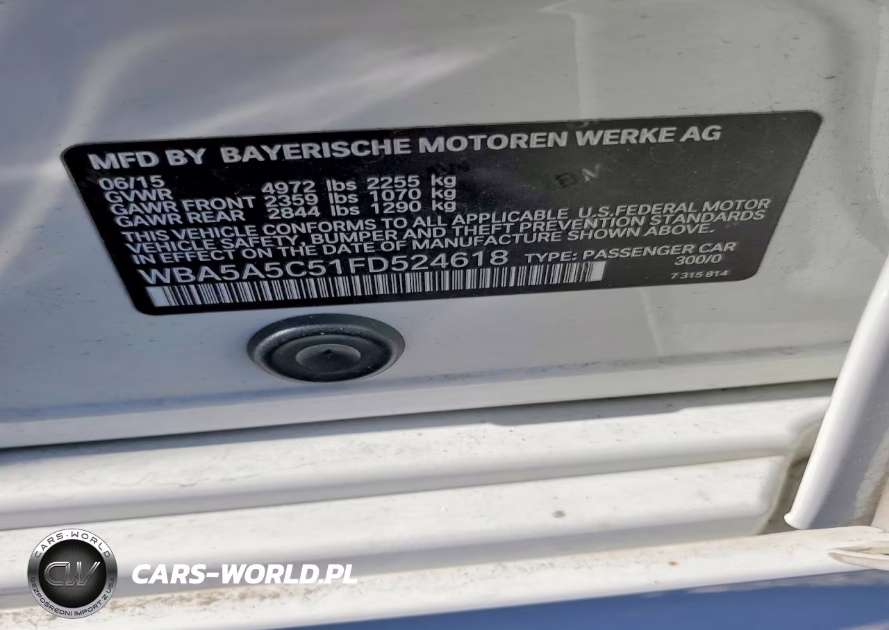 2015 BMW 528 I VIN:WBA5A5C51FD524618 - 12