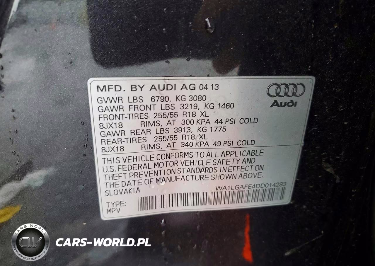 2013 Audi Q7 Premium Plus VIN:WA1LGAFE4DD014283 - 12