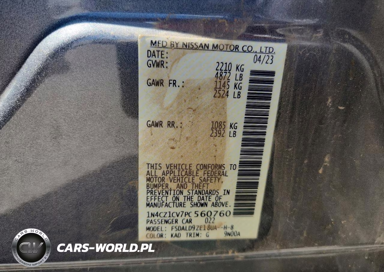 2023 Nissan Leaf Sv Plus VIN:1N4CZ1CV7PC560760 - 12