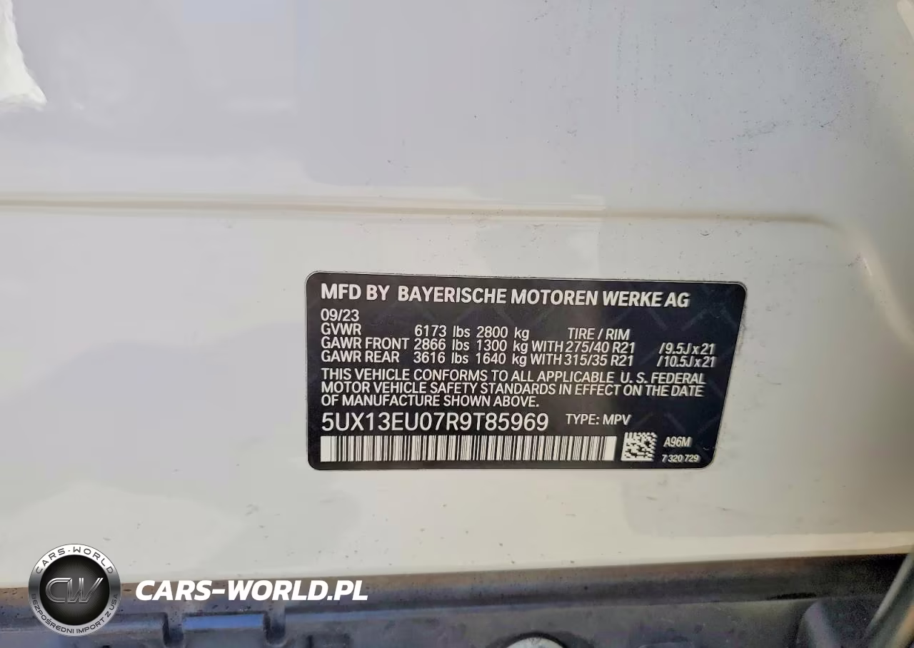 2024 BMW X5 Sdrive 40I VIN:5UX13EU07R9T85969 - 14