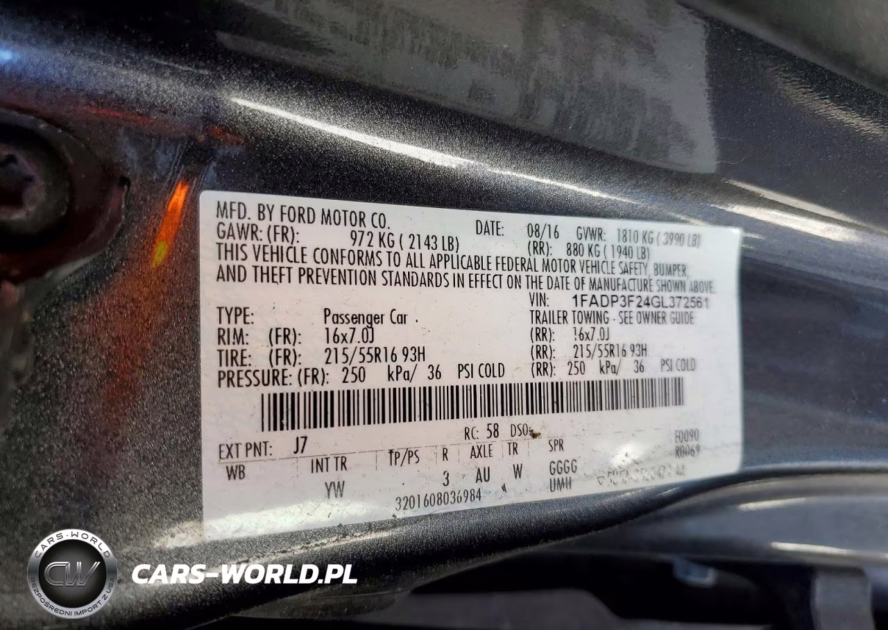 2016 Ford Focus Se VIN:1FADP3F24GL372561 - 12
