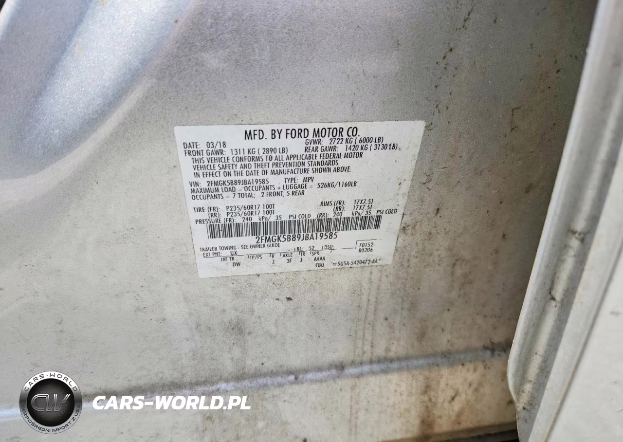 2018 Ford Flex Se VIN:2FMGK5B89JBA19585 - 14
