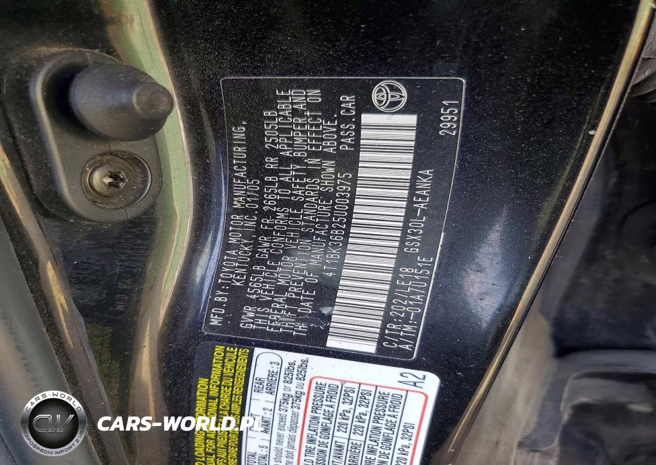 2005 Toyota Avalon Touring VIN:4T1BK36B25U003975 - 12