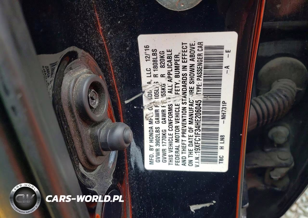 2017 Honda Civic Ex VIN:19XFC1F34HE206045 - 13