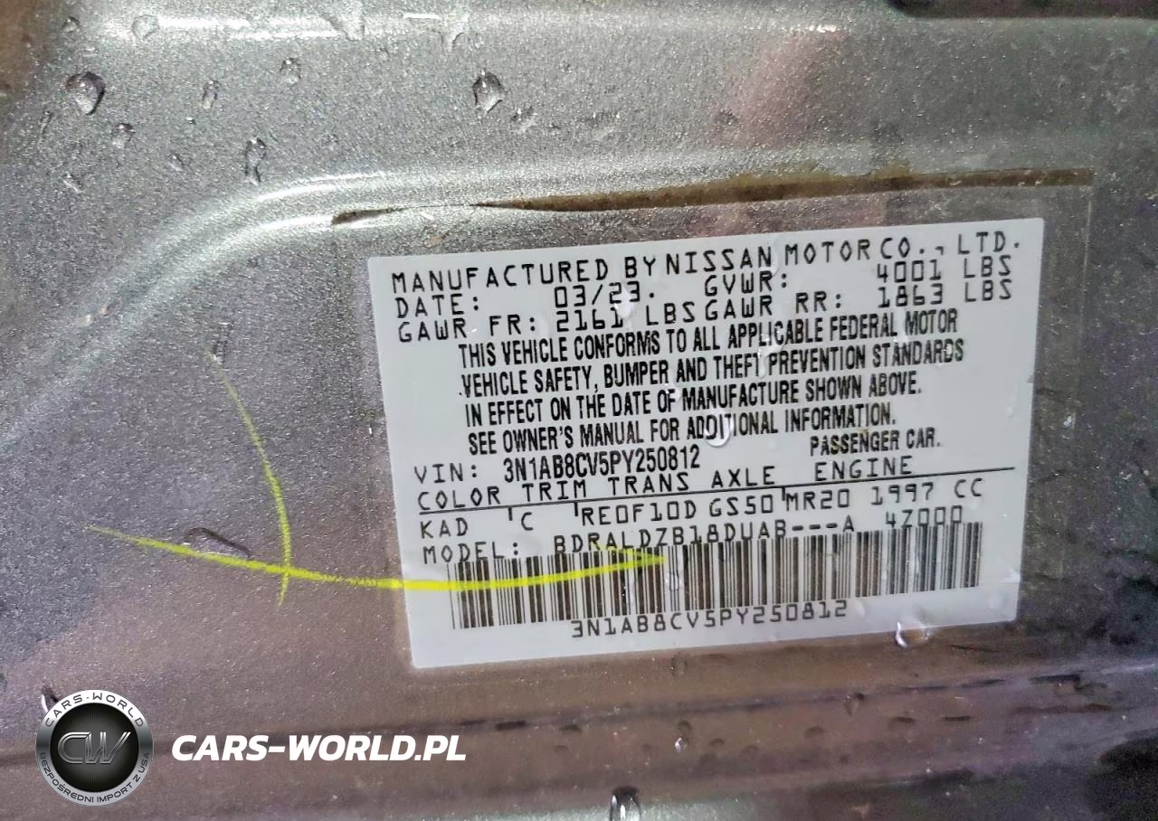 2023 Nissan Sentra Sv VIN:3N1AB8CV5PY250812 - 13