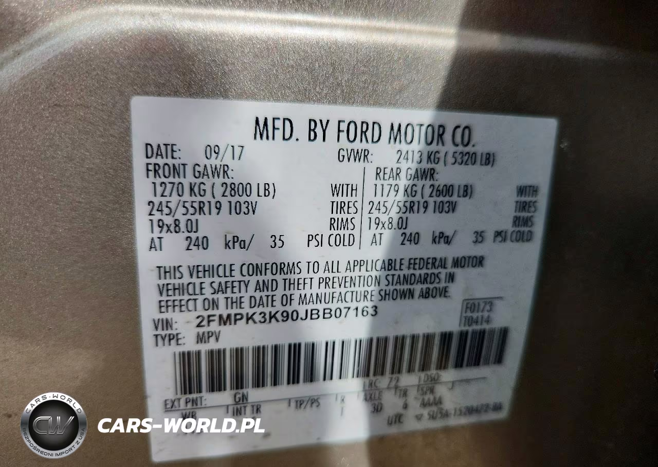 2018 Ford Edge Titanium VIN:2FMPK3K90JBB07163 - 13