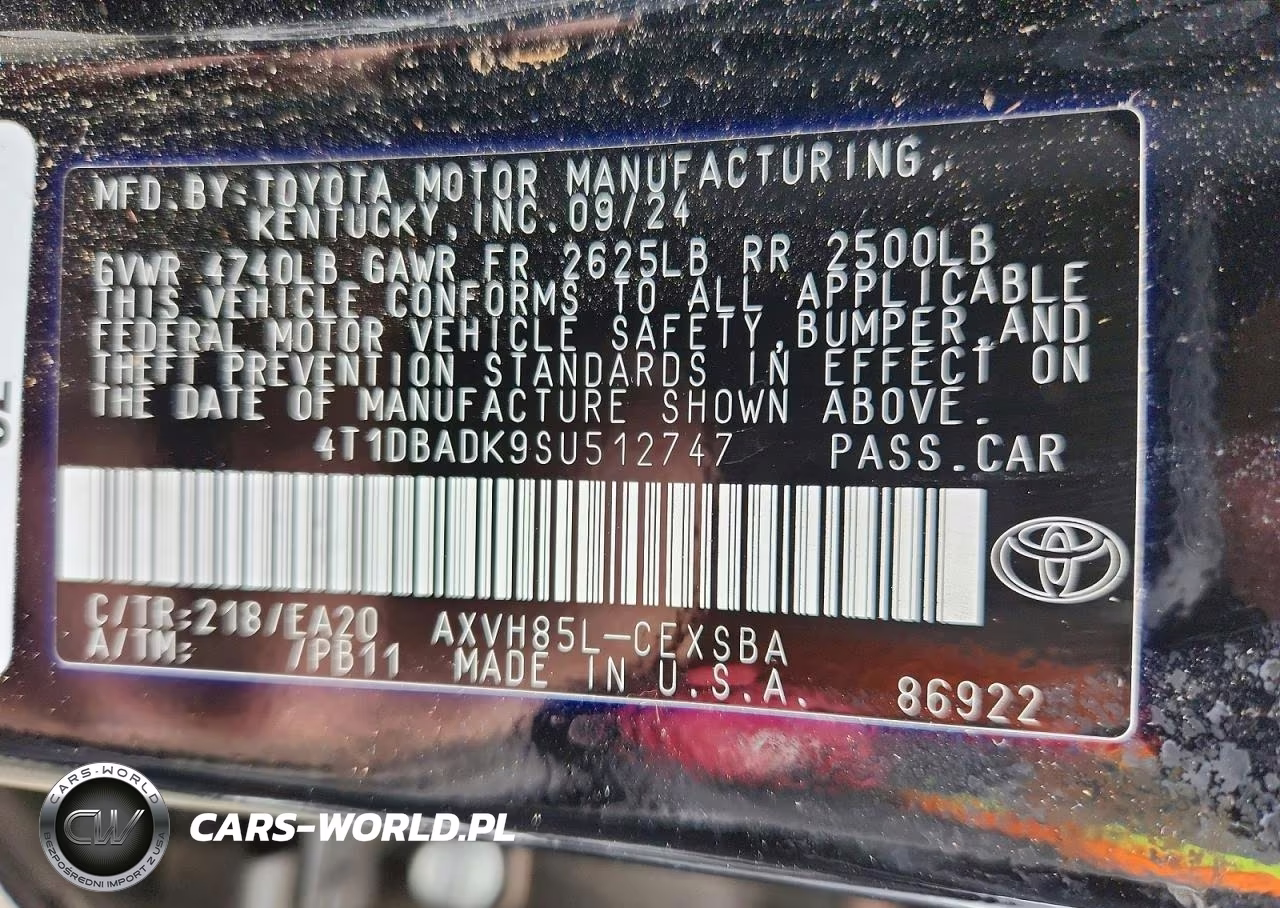 2025 Toyota Camry Se VIN:4T1DBADK9SU512747 - 12