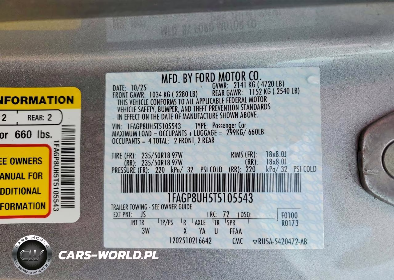 2026 Ford Mustang VIN:1FAGP8UH5T5105543 - 12