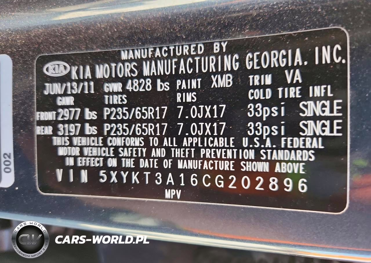 2012 Kia Sorento Lx VIN:5XYKT3A16CG202896 - 13