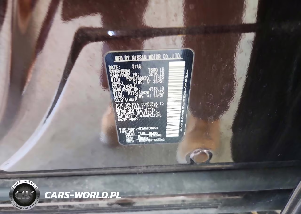 2017 Nissan Armada Platinum VIN:JN8AY2NE3H9700653 - 14