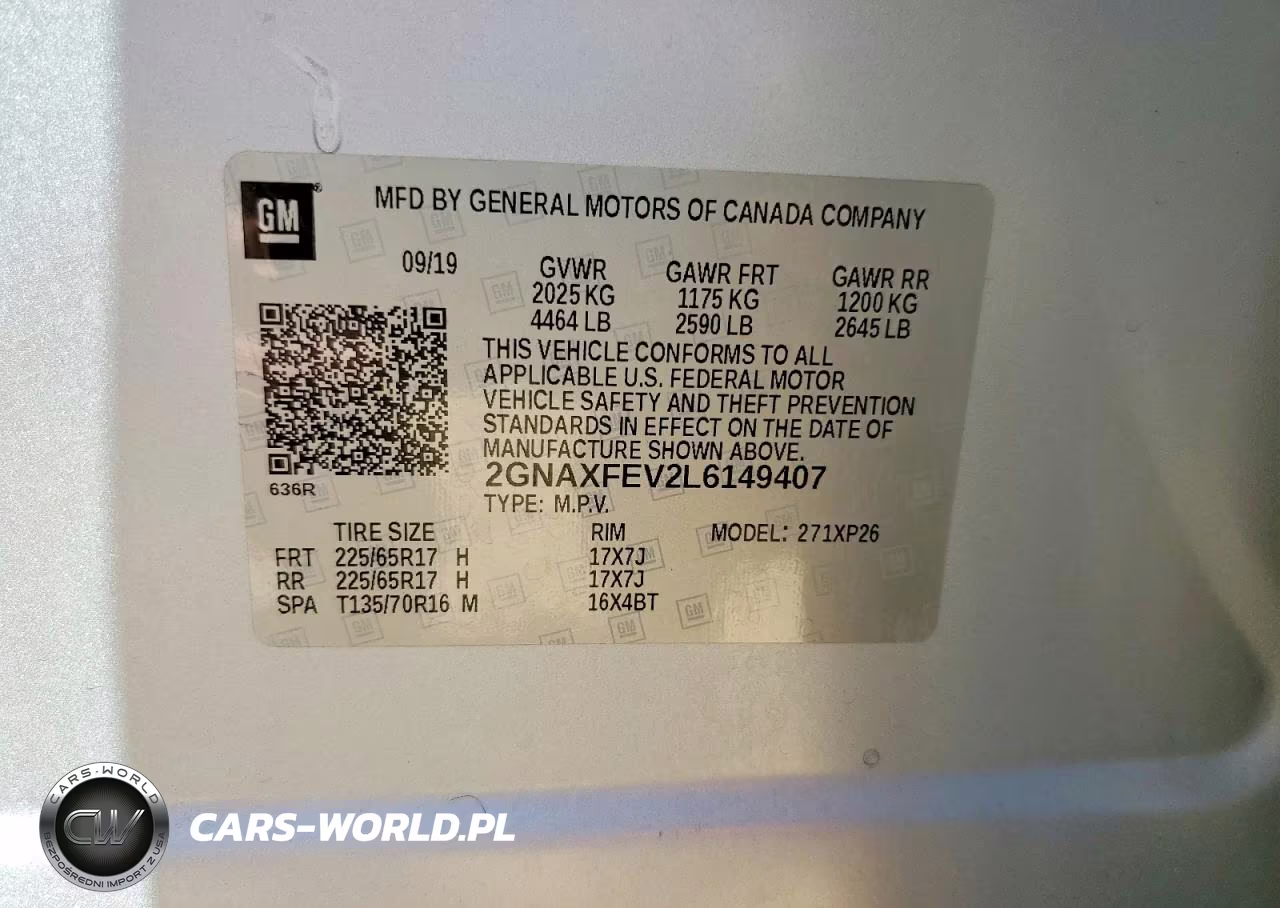 2020 Chevrolet Equinox VIN:2GNAXFEV2L6149407 - 13