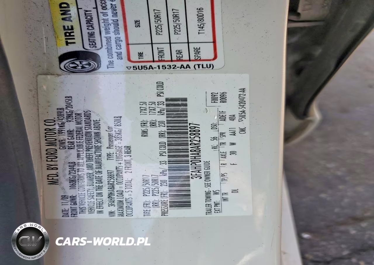 2010 Ford Fusion Se VIN:3FAHP0HA8AR258897 - 12
