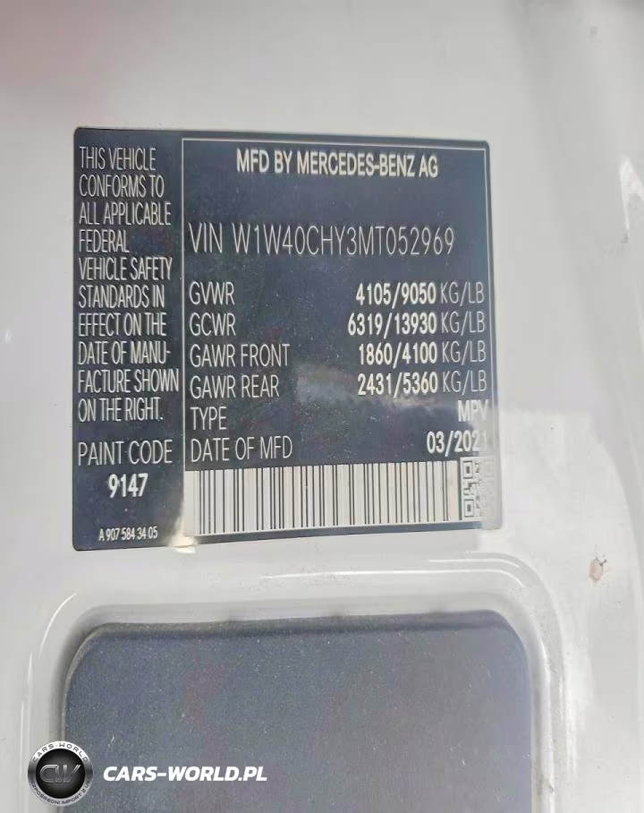 2021 Mercedes Benz Sprinter 2500 Delivery Van VIN:W1W40CHY3MT052969 - 13