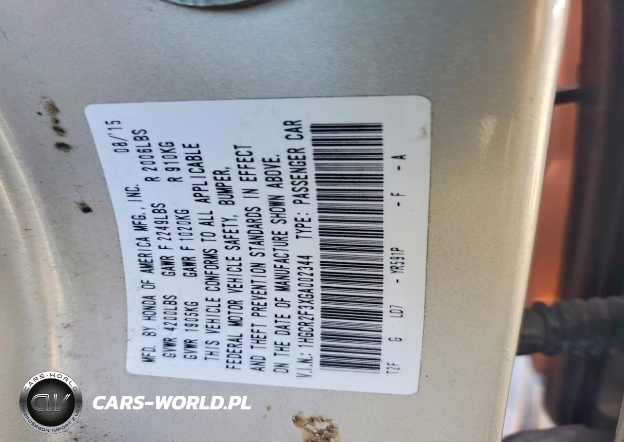 2016 Honda Accord Lx VIN:1HGCR2F3XGA002344 - 12