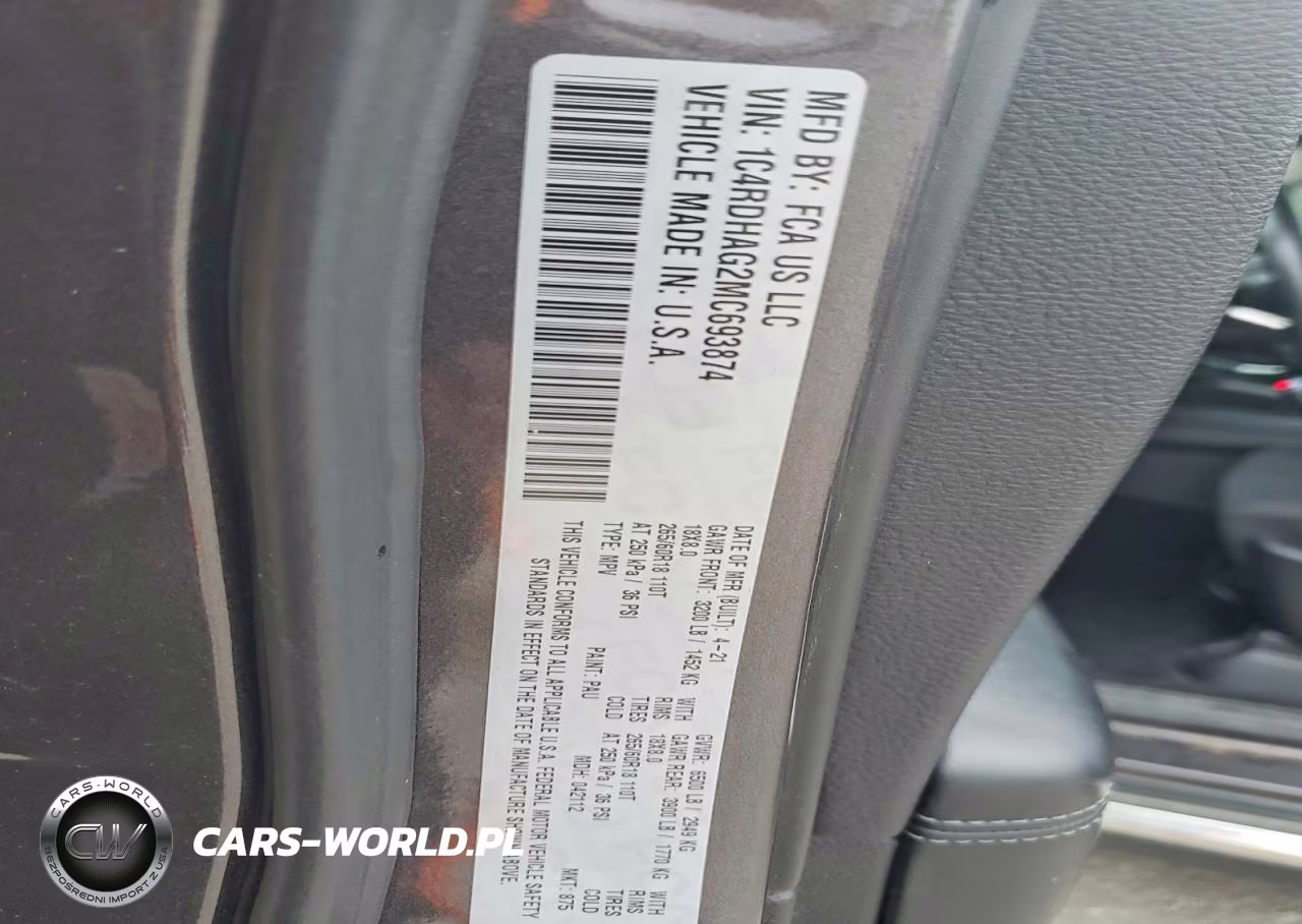 2021 Dodge Durango Sxt VIN:1C4RDHAG2MC693874 - 14