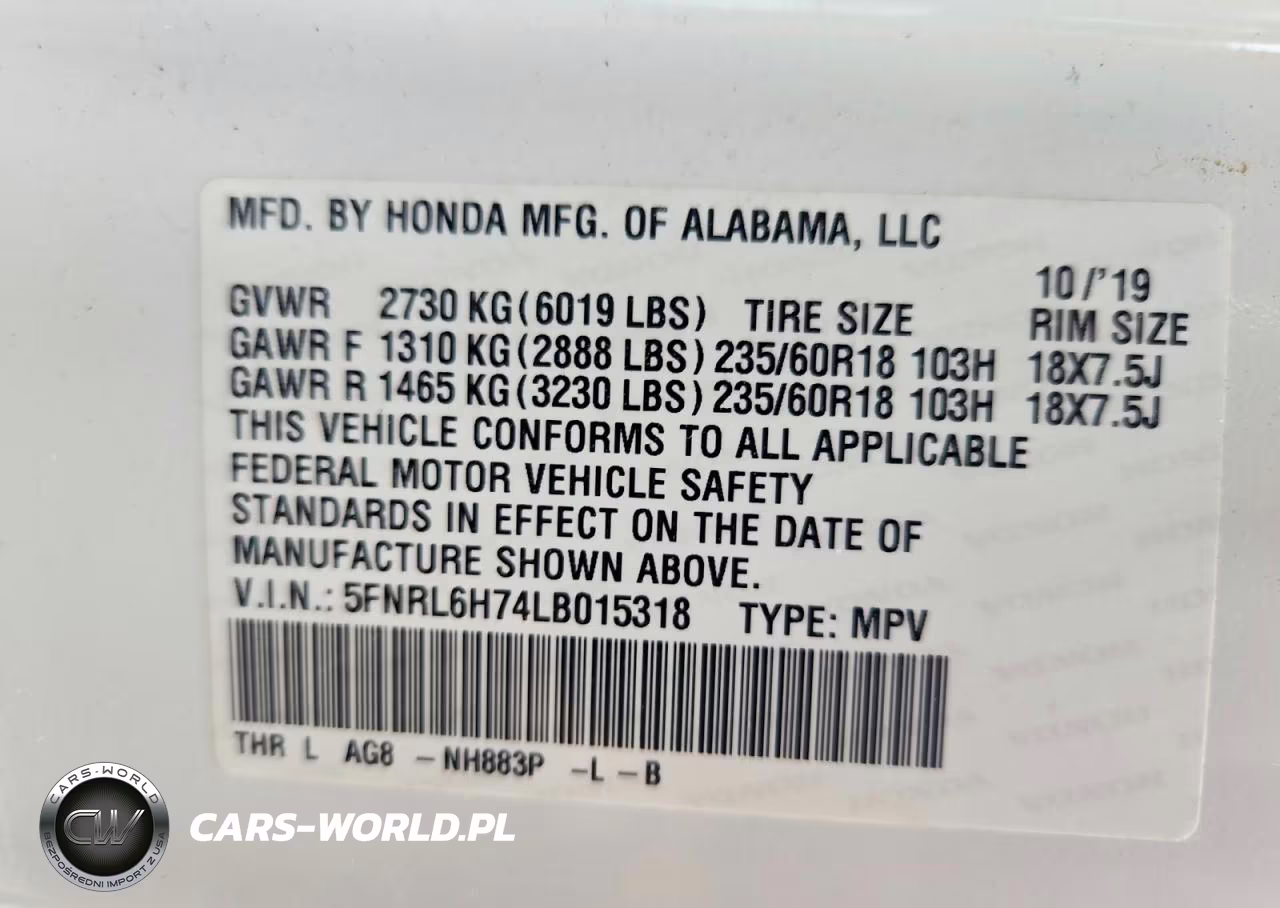 2020 Honda Odyssey Exl VIN:5FNRL6H74LB015318 - 14