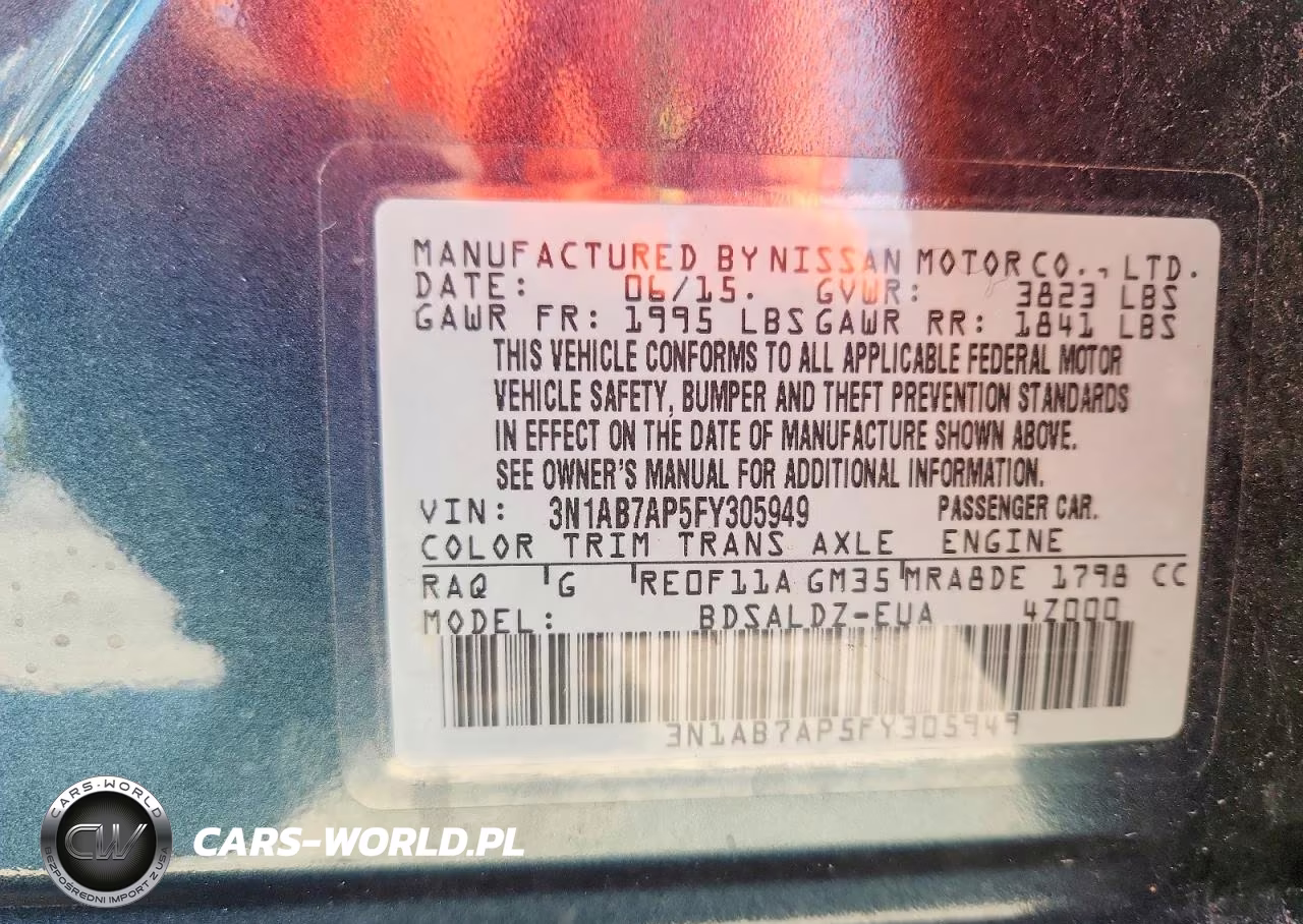 2015 Nissan Sentra S VIN:3N1AB7AP5FY305949 - 13