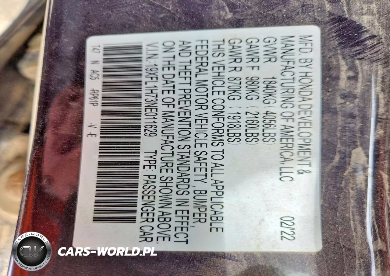 2022 Honda Civic Exl VIN:19XFL1H73NE011629 - 13