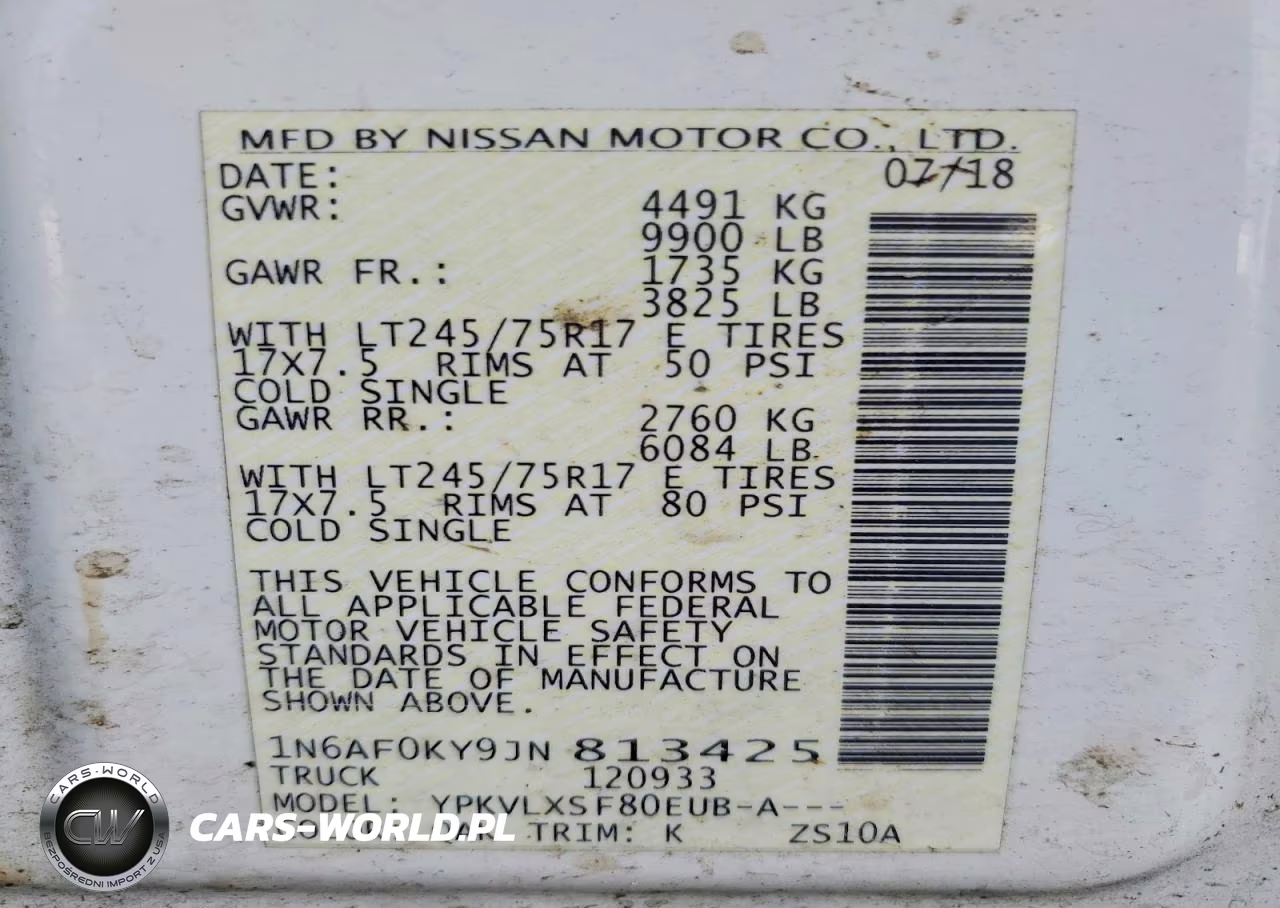 2018 Nissan Nv2500 Utility - Service Van VIN:1N6AF0KY9JN813425 - 13