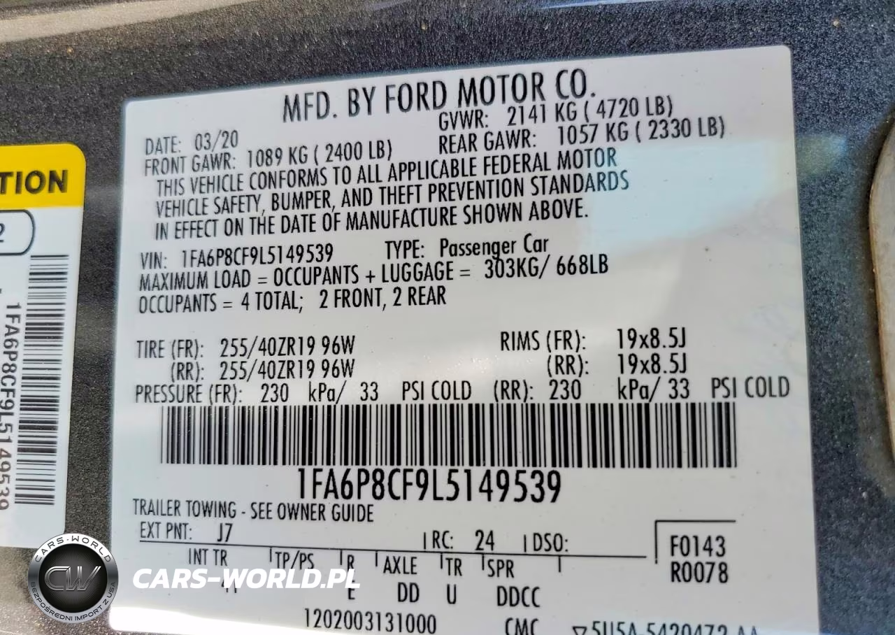 2020 Ford Mustang Gt VIN:1FA6P8CF9L5149539 - 12