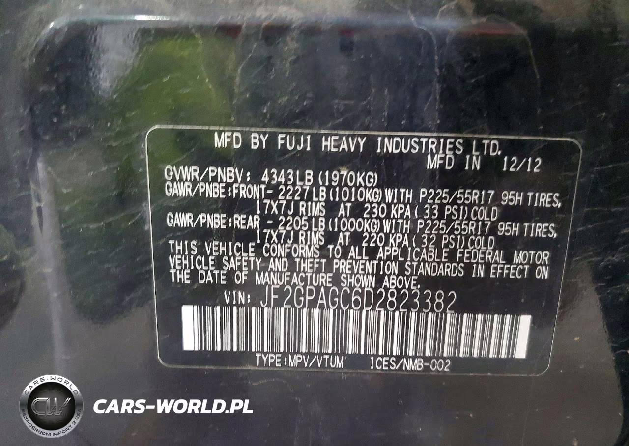 2013 Subaru Xv Crosstrek 2.0 Limited VIN:JF2GPAGC6D2823382 - 13