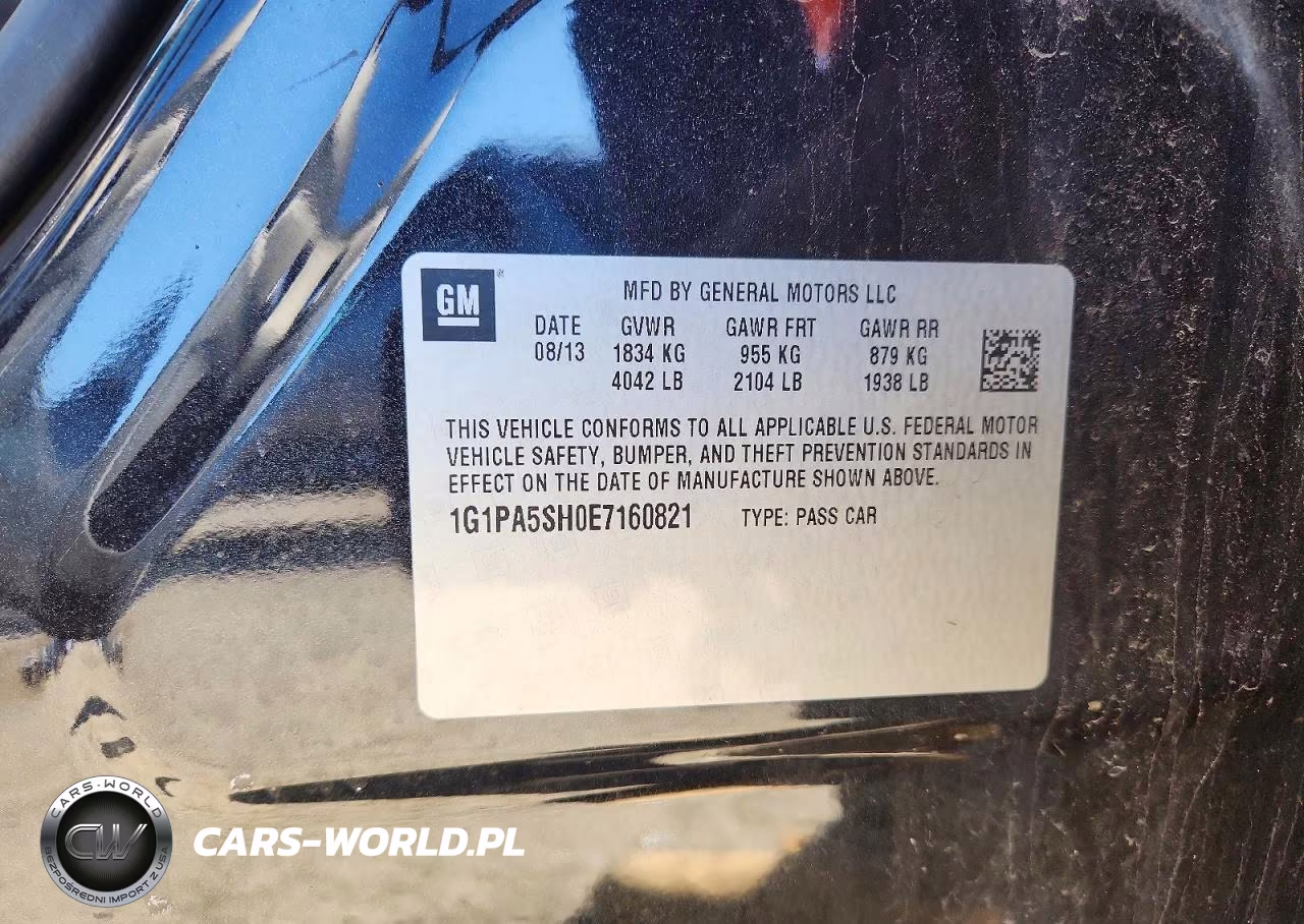 2014 Chevrolet Cruze Ls VIN:1G1PA5SH0E7160821 - 12