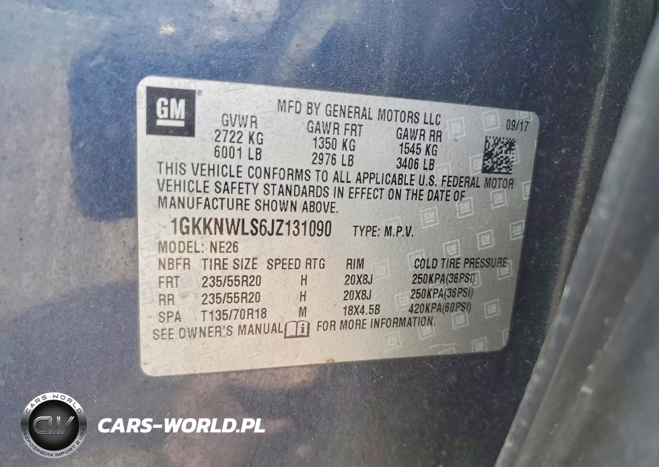 2018 GMC Acadia Slt-2 VIN:1GKKNWLS6JZ131090 - 13