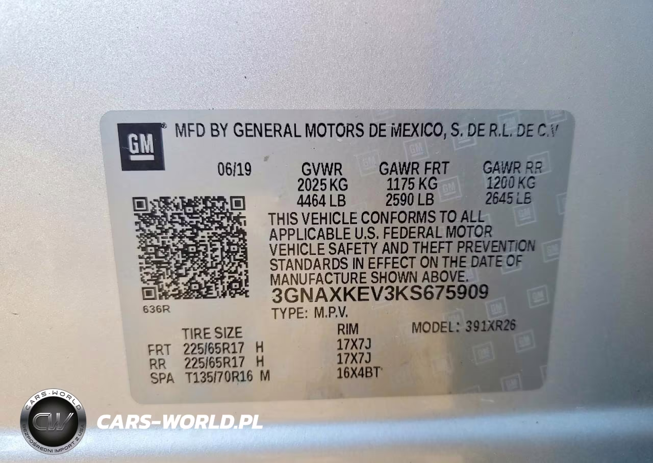 2019 Chevrolet Equinox Lt VIN:3GNAXKEV3KS675909 - 13