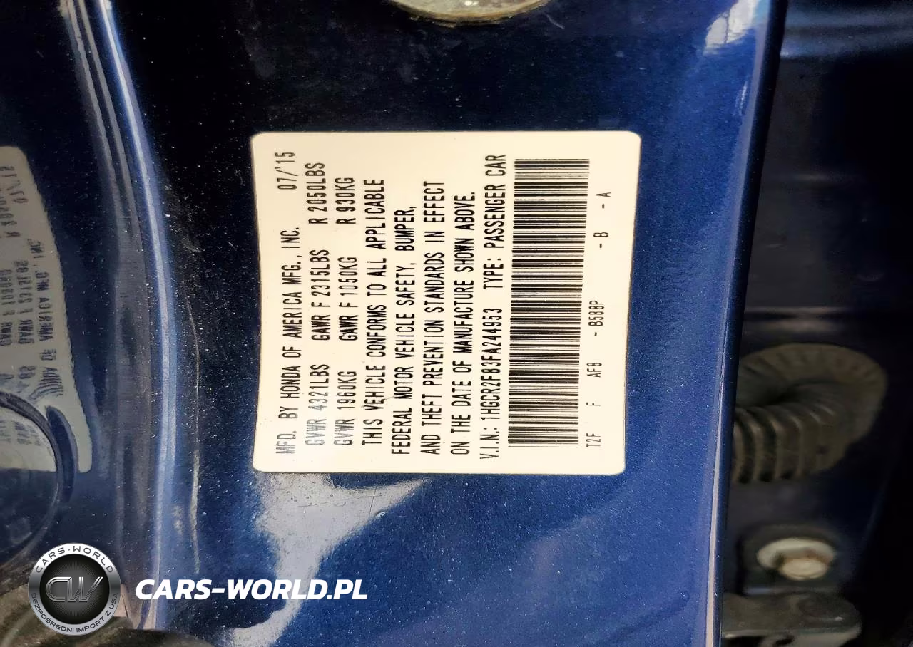 2015 Honda Accord Exl VIN:1HGCR2F83FA244953 - 12