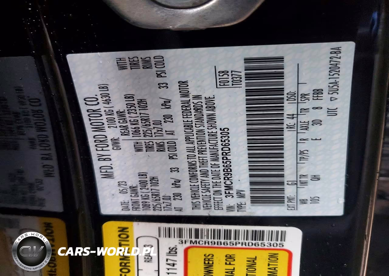 2023 Ford Bronco Sport Big Bend VIN:3FMCR9B65PRD65305 - 13