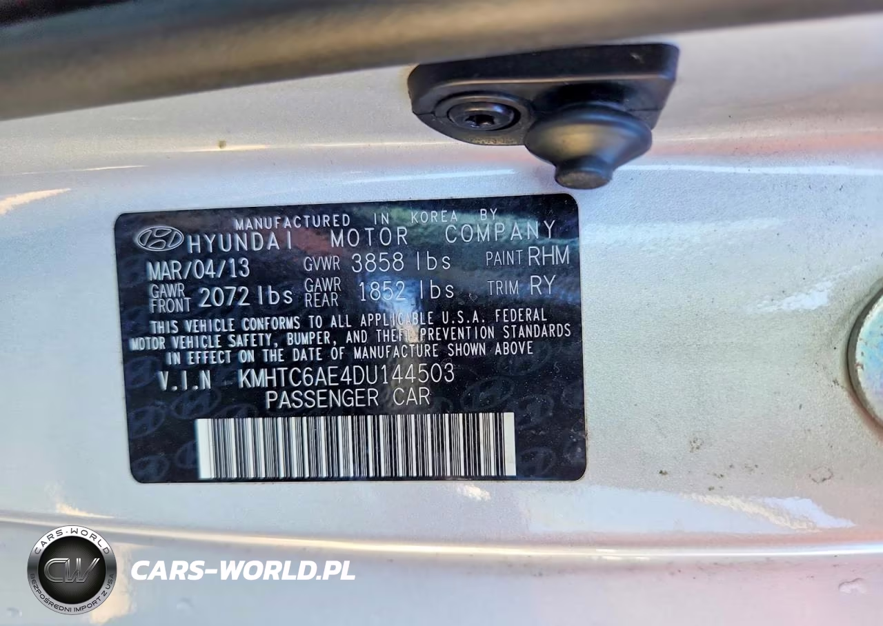 2013 Hyundai Veloster Turbo VIN:KMHTC6AE4DU144503 - 13