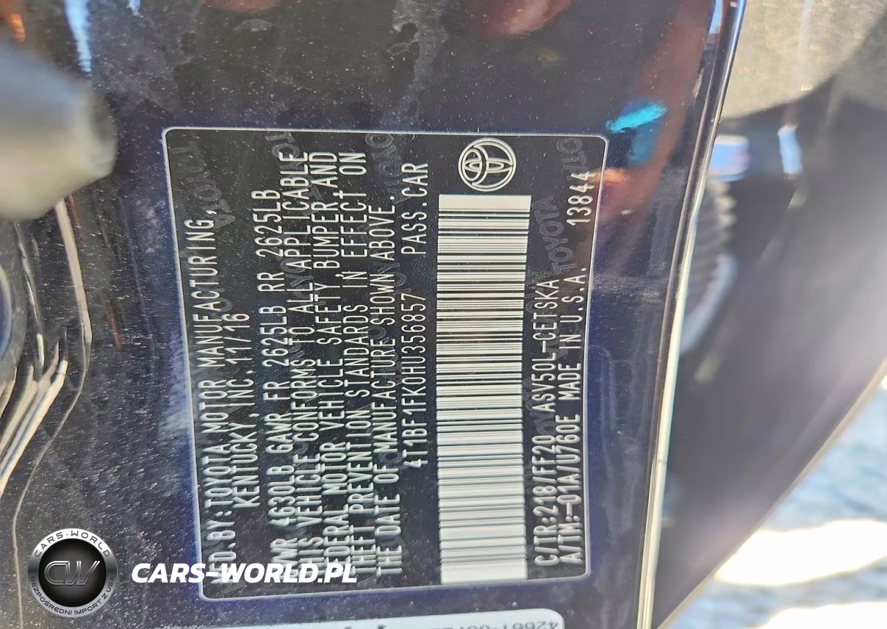 2017 Toyota Camry Se VIN:4T1BF1FK0HU356857 - 13