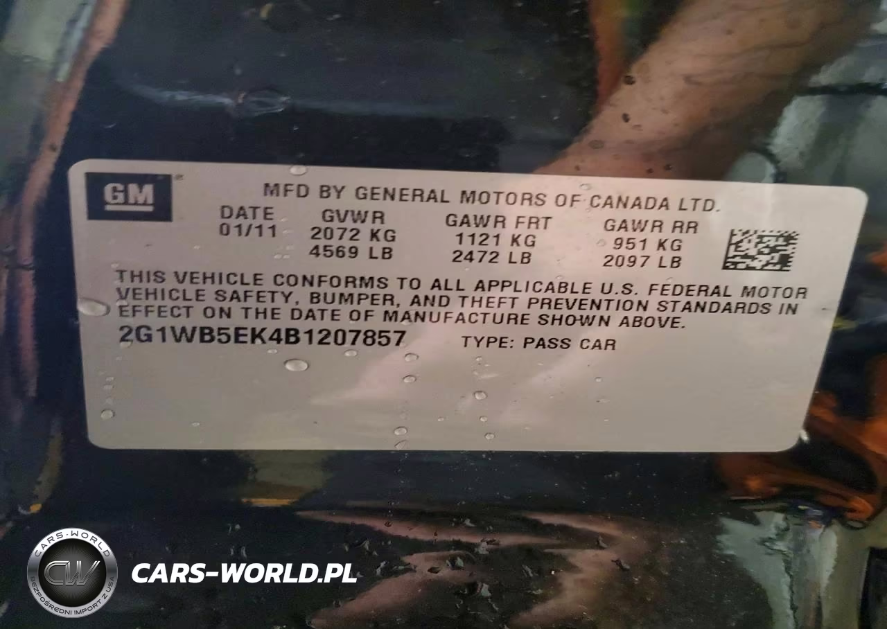 2011 Chevrolet Impala Lt VIN:2G1WB5EK4B1207857 - 12