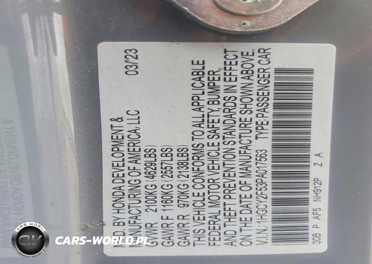 2023 Honda Accord Hybrid Sport VIN:1HGCY2F53PA017563 - 12