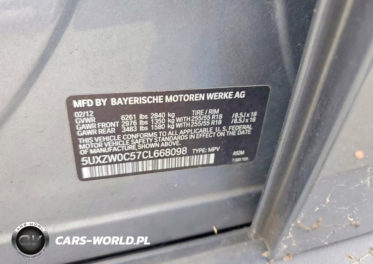 2012 BMW X5 xDrive35D VIN:5UXZW0C57CL668098 - 12