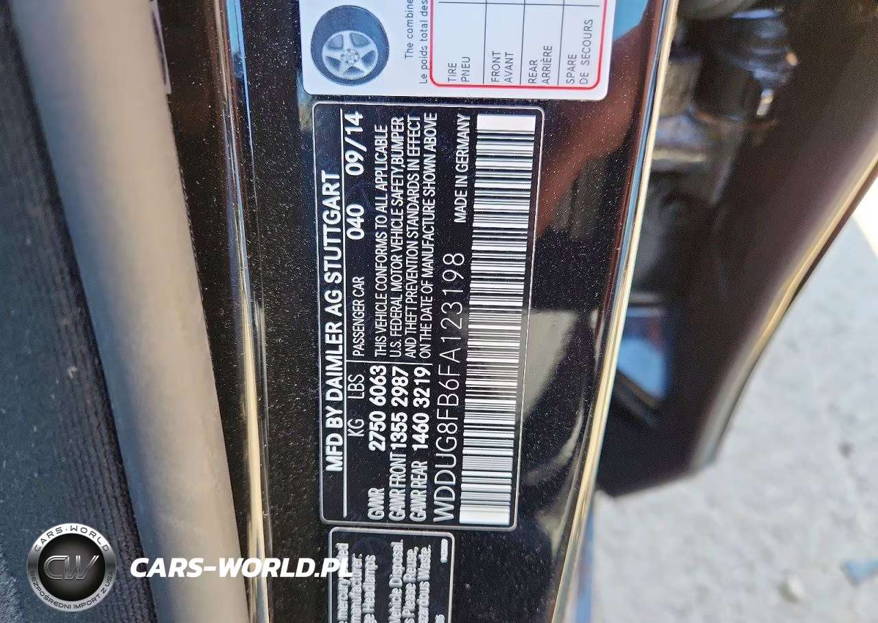 2015 Mercedes-Benz S 550 4Matic VIN:WDDUG8FB6FA123198 - 12