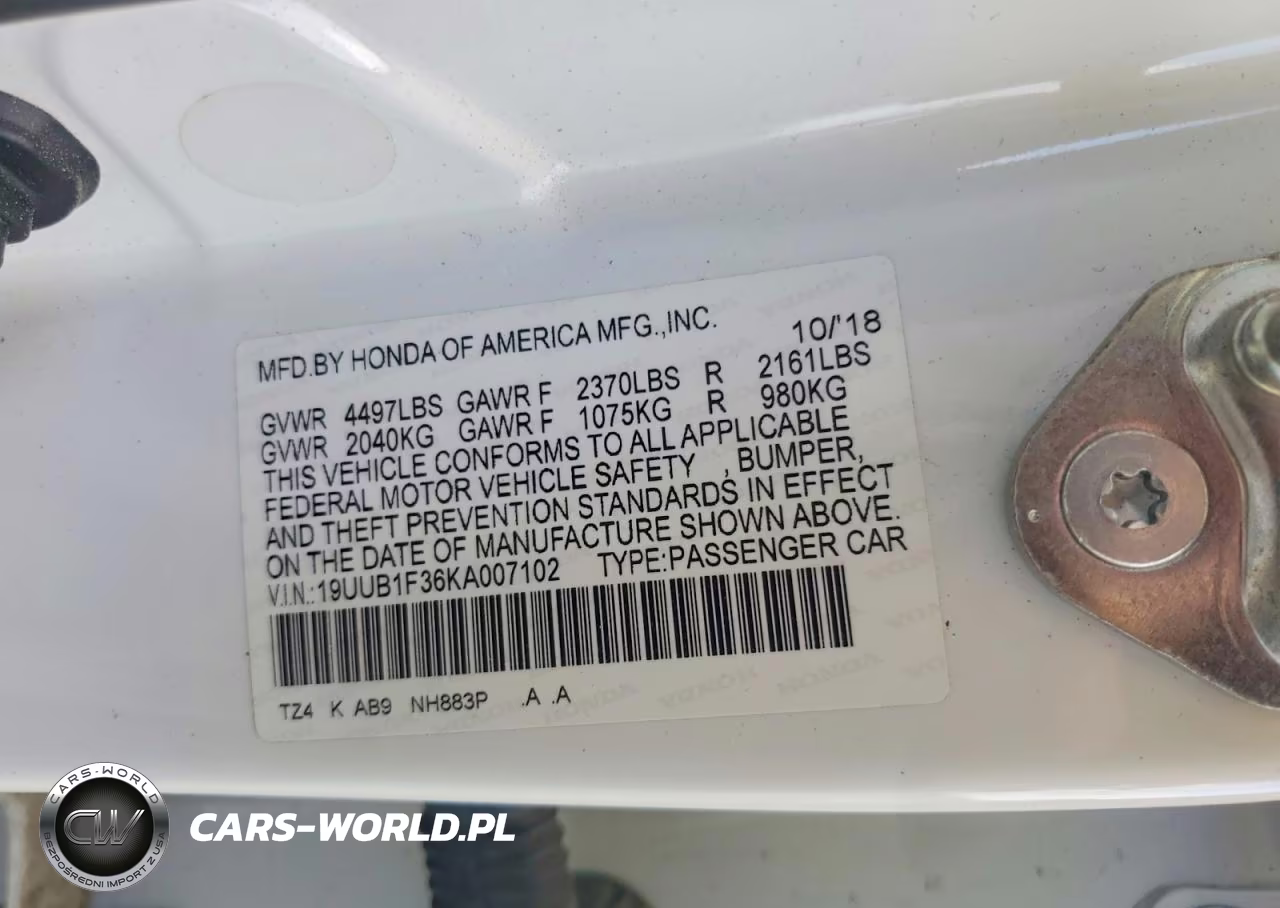 2019 Acura Tlx VIN:19UUB1F36KA007102 - 12