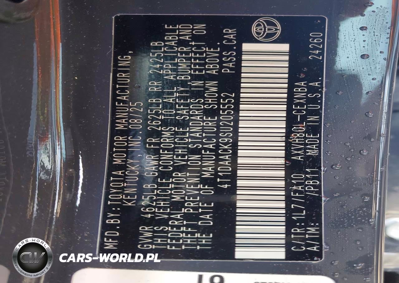 2025 Toyota Camry Le VIN:4T1DAACK9SU205552 - 13
