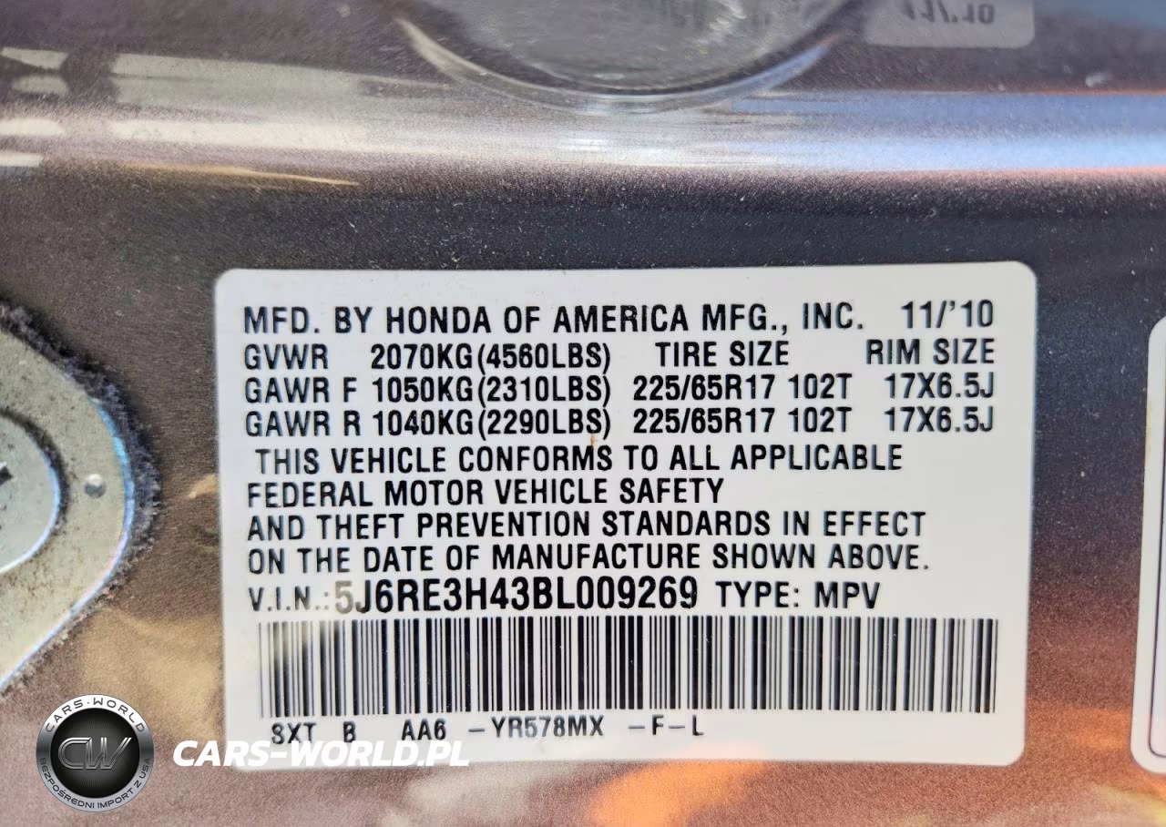 2011 Honda Cr-V Se VIN:5J6RE3H43BL009269 - 13