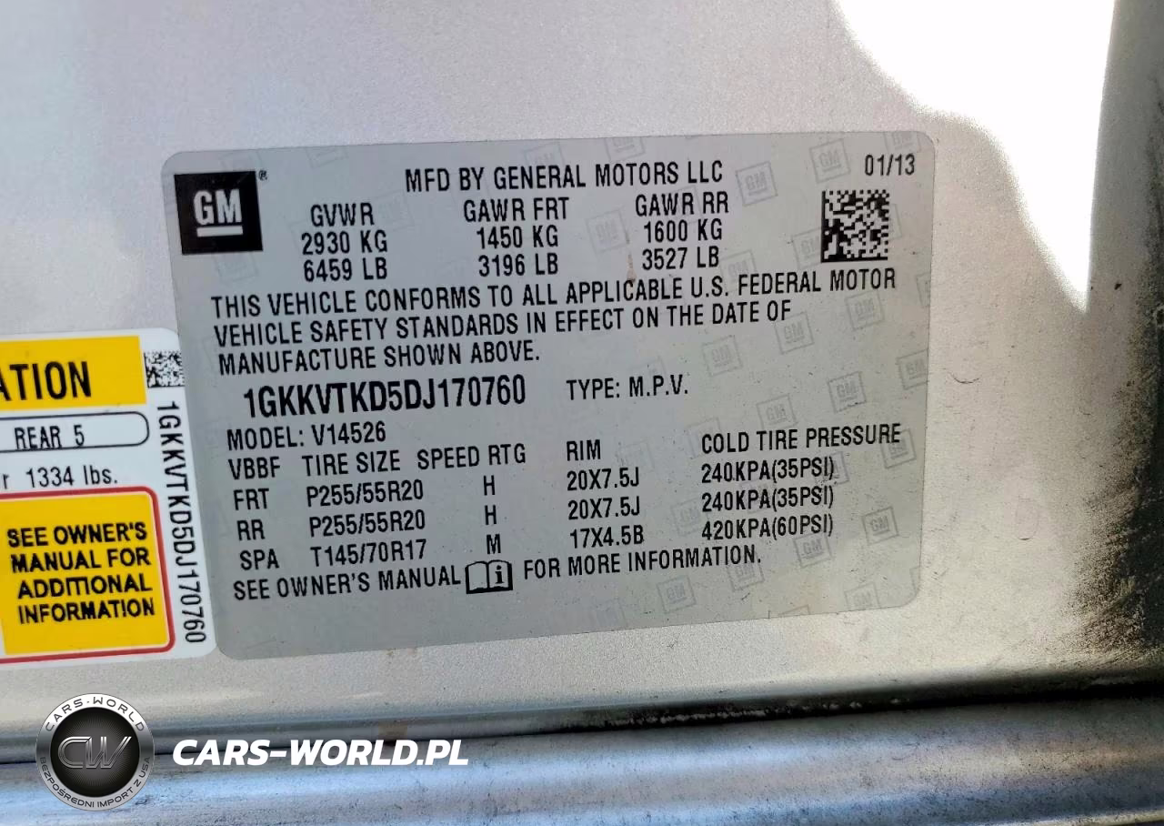 2013 GMC Acadia Denali VIN:1GKKVTKD5DJ170760 - 13