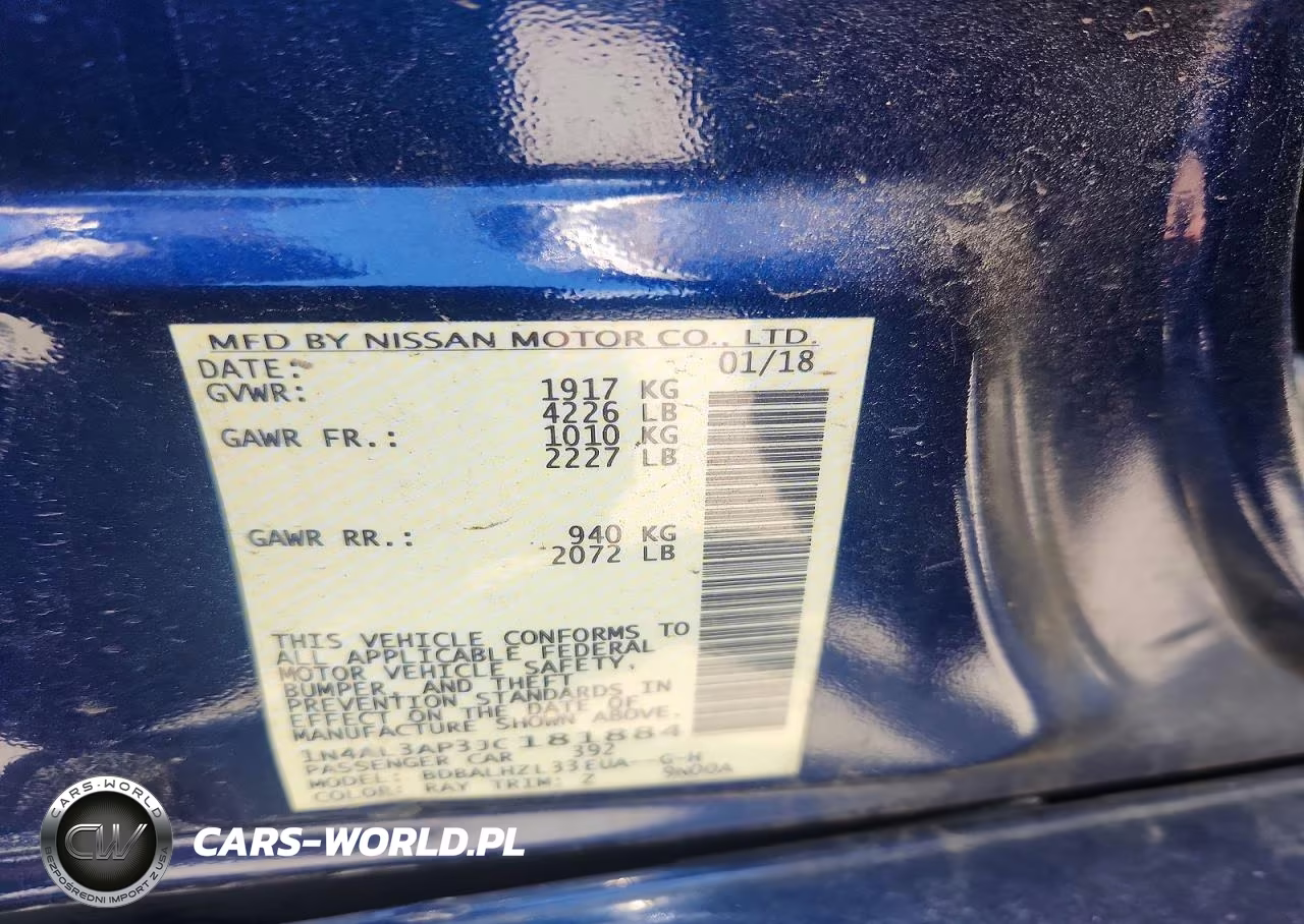 2018 Nissan Altima 2.5 Sr VIN:1N4AL3AP3JC181884 - 12