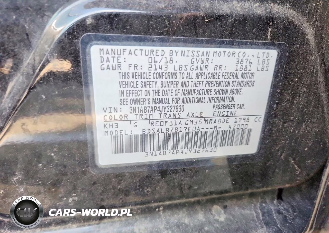2018 Nissan Sentra S VIN:3N1AB7AP4JY327630 - 12