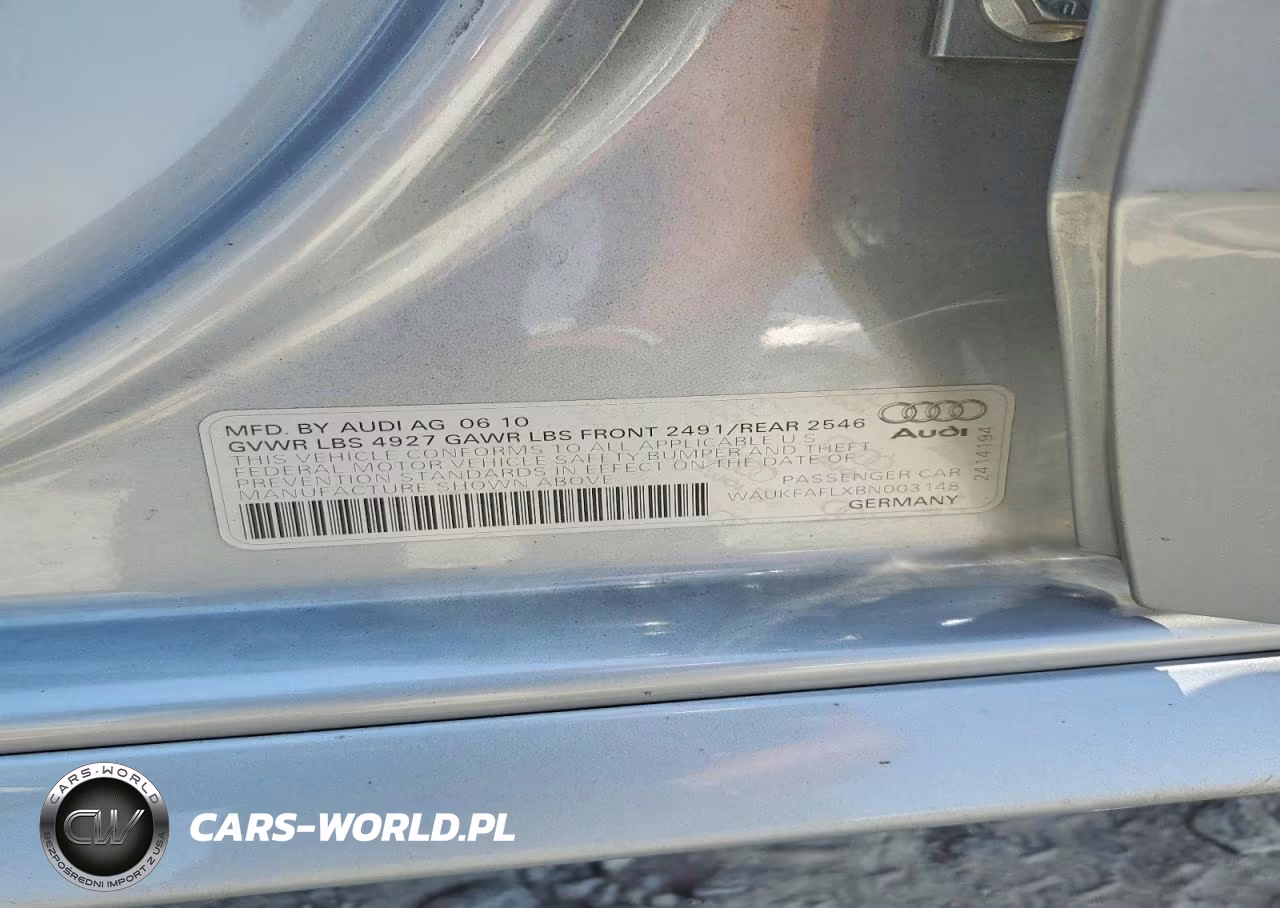 2011 Audi A4 Prestige VIN:WAUKFAFLXBN003148 - 12