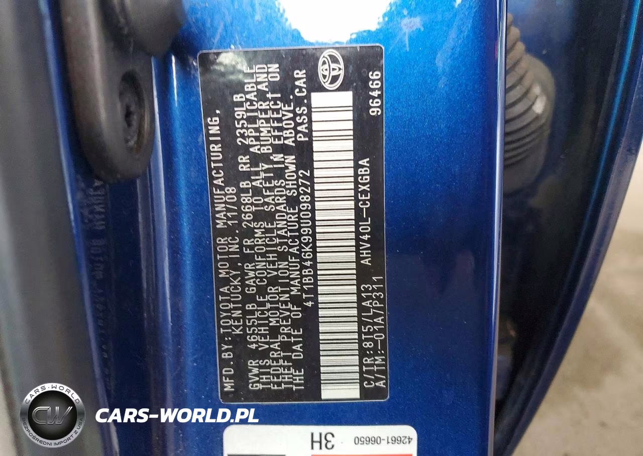 2009 Toyota Camry Hybrid VIN:4T1BB46K99U098272 - 12